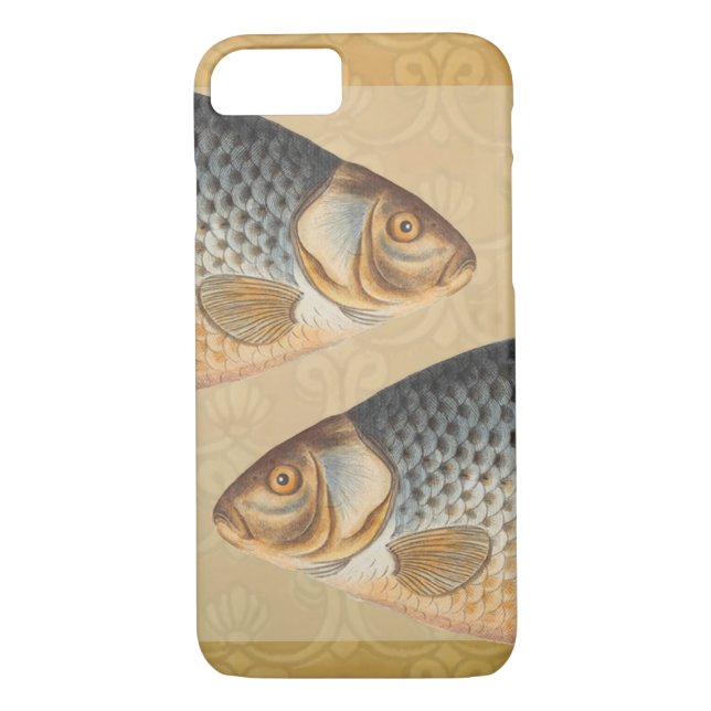 Funda De Case-Mate Para iPhone Pescado de carpa pescar pintura de agua dulce (Reverso)