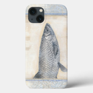Funda Para iPhone 13 Pescado gris en fondo beige