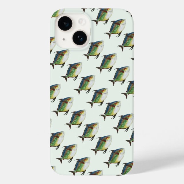 Funda De Case-Mate Para iPhone Pescado Opah Tropical, Animal Acuático Marino Vint (Reverso )
