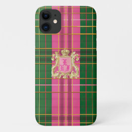 Funda Para iPhone 11 Pescado rosa y verde refinado monogramado