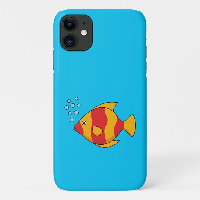 Funda De Case-Mate Para iPhone Pescado tropical Naranja rojo (Reverso)