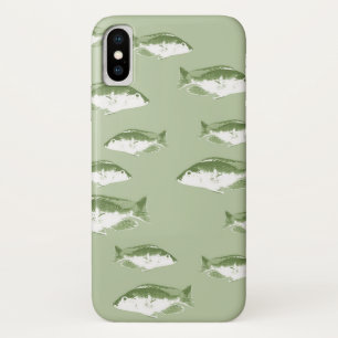 Funda Para iPhone X Pescado verde oliva