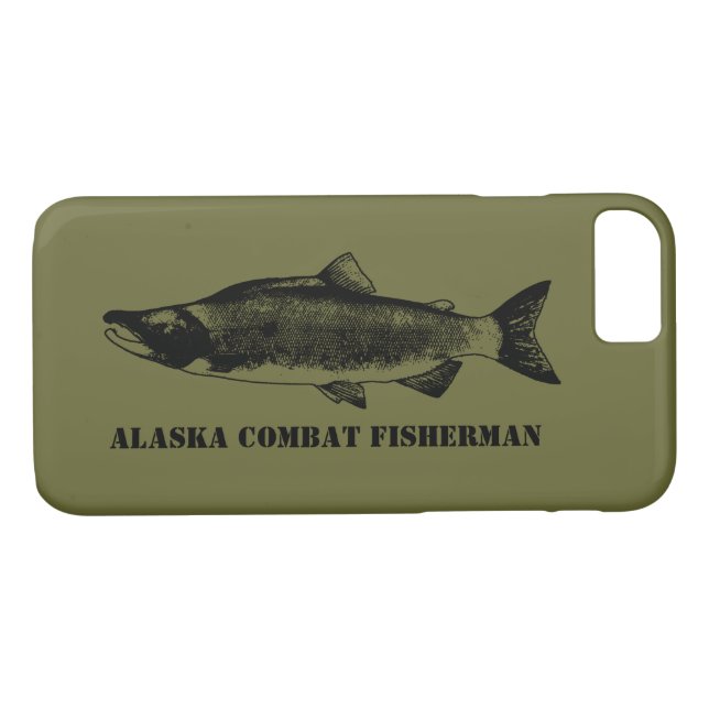 Funda De Case-Mate Para iPhone Pescador de Combate de Alaska (Reverso (horizontal))