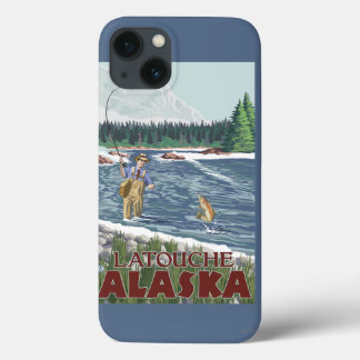 Funda Para iPhone 13 Pescador de la mosca - Latouche, Alaska