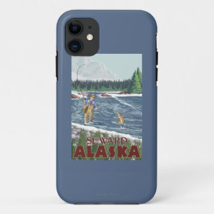 Funda Para iPhone 11 Pescador de la mosca - Seward, Alaska