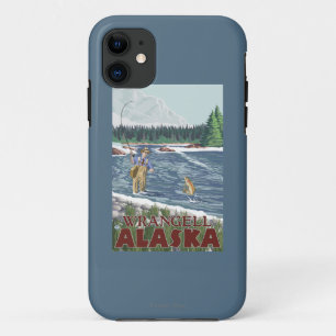 Funda Para iPhone 11 Pescador de la mosca - Wrangell, Alaska