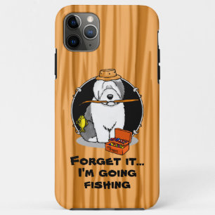 Funda Para iPhone 11 Pro Max Pescador de perro de oveja inglés antiguo (gris 1)