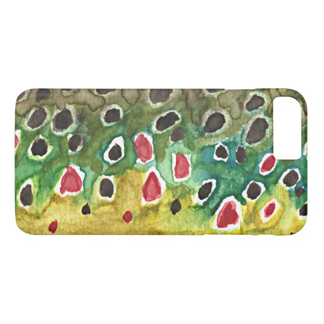 Funda De Case-Mate Para iPhone Pescador de truchas marrones (Reverso (horizontal))