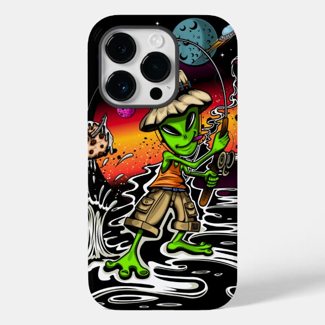 Funda De Case-Mate Para iPhone Pescador Espacial (Reverso )