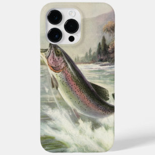 Funda Para iPhone 14 Pro Max De Case-Mate Pescador vintage de trucha arco iris que pesca pes