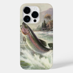 Funda Para iPhone 14 Pro De Case-Mate Pescador vintage de trucha arco iris que pesca pes
