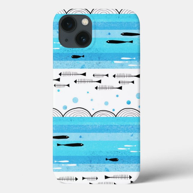 Funda De Case-Mate Para iPhone Pescados en el mar (Reverso)