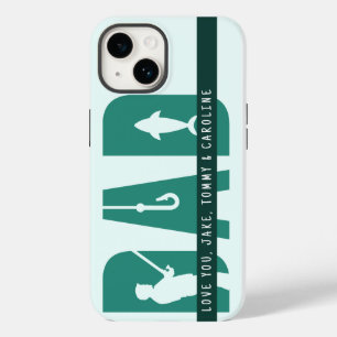 Funda Para iPhone 14 De Case-Mate Pescando Papá Mensaje Nombres Personalizados de lo