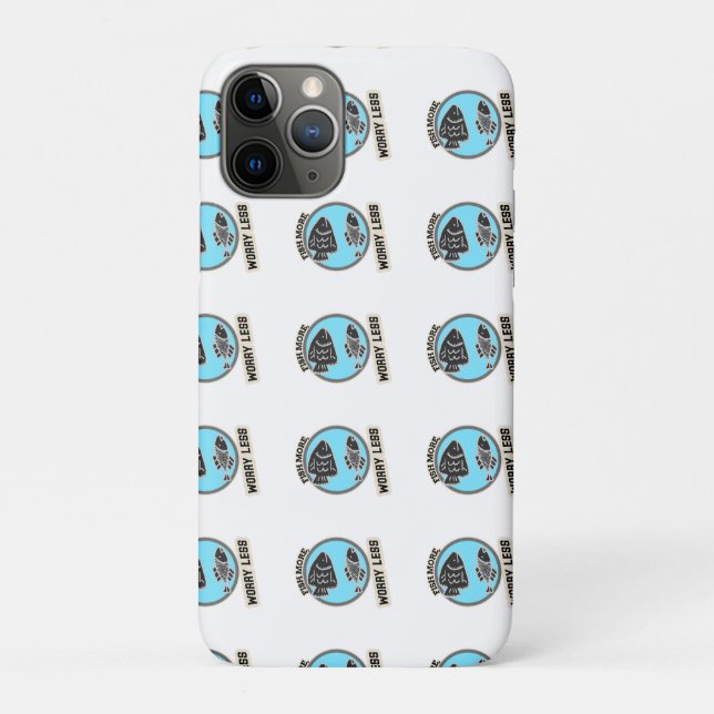 Funda De Case-Mate Para iPhone Pescar Más Preocuparse Menos (Reverso)