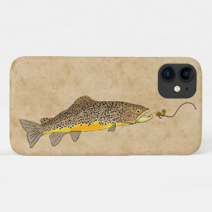 Funda Para iPhone 11 Pescar trucha marrón