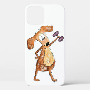 Funda Para iPhone 12 Pesos de levadura de perro marrón chiflado
