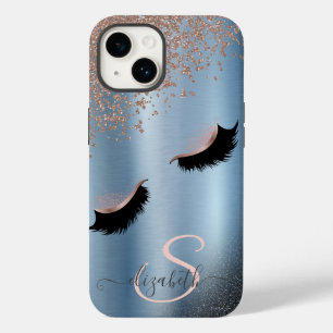 Funda Para iPhone 14 De Case-Mate Pestañas Postizas Diamantes de Purpurina Negras Ro