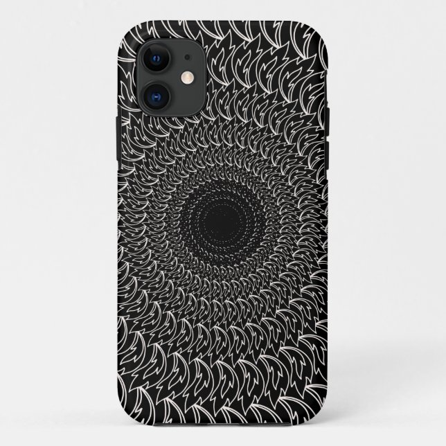 Funda De Case-Mate Para iPhone Petal de ondas de patrones repetitivas concéntrica (Reverso)