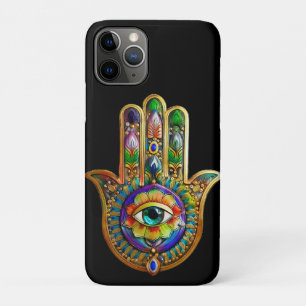 Funda Para iPhone 11 Pro Pétalos de Flor Coloridos Tercer Ojo Hamsa Turques