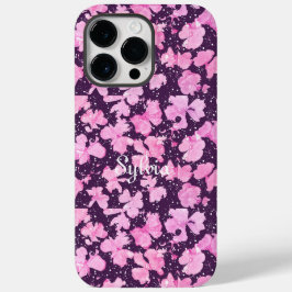 Funda Para iPhone 14 Pro Max De Case-Mate Pétalos de flor de pintura rosada de acrílico