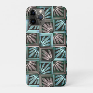 Funda Para iPhone 11 Pro Pétalos geométricos modernistas de mediados de sig