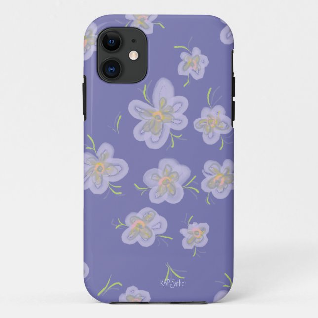 Funda De Case-Mate Para iPhone Pétalos morados (Reverso)