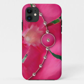 Funda Para iPhone 11 Pétalos rosados y Perlas