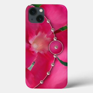 Funda Para iPhone 13 Pétalos rosados y Perlas