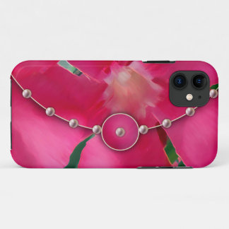 Funda Para iPhone 11 Pétalos rosados y Perlas