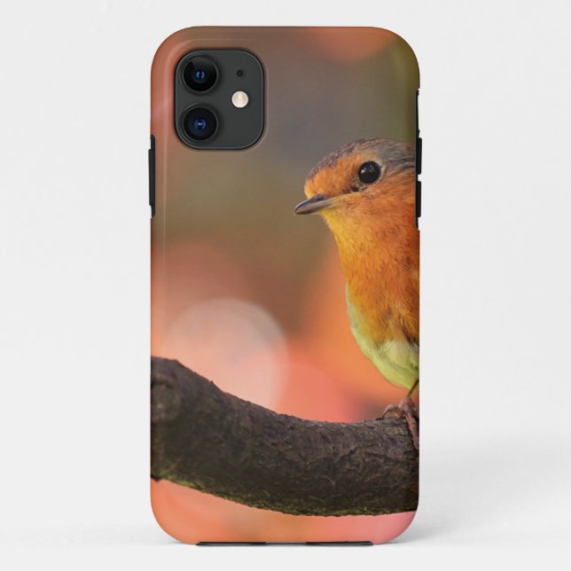 Funda De Case-Mate Para iPhone Petirrojo en una rama (Reverso)