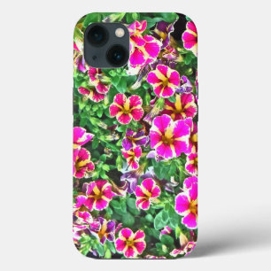 Funda Para iPhone 13 PETUNIAS DE COLOR ROSA DE bonito Y CREMA