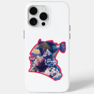 Funda Para iPhone 15 Pro Max Pez ballesta Vista de cultivo orgánico con borde