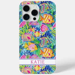 Funda Para iPhone 15 Pro Max Pez Colorido Monogramado