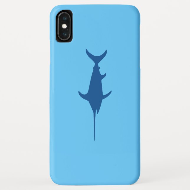 Funda De Case-Mate Para iPhone Pez espada azul (Reverso)