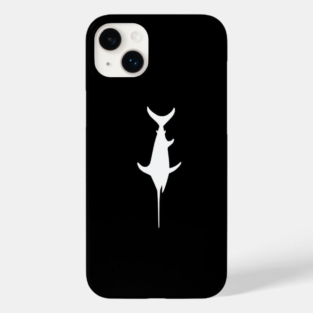 Funda De Case-Mate Para iPhone Pez espada blanco (Reverso )