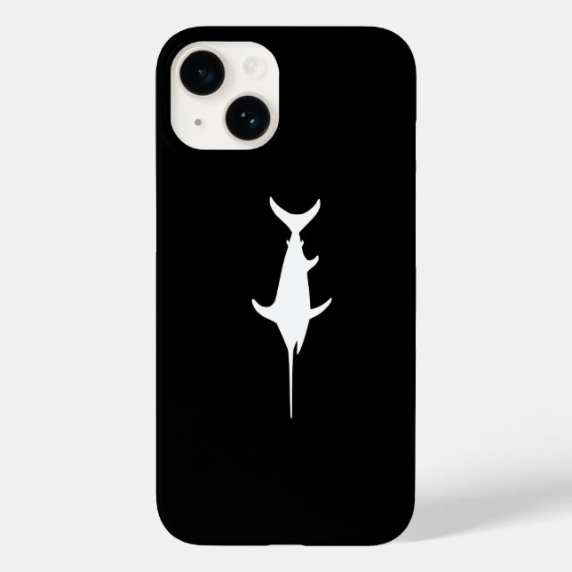 Funda De Case-Mate Para iPhone Pez espada blanco (Reverso )