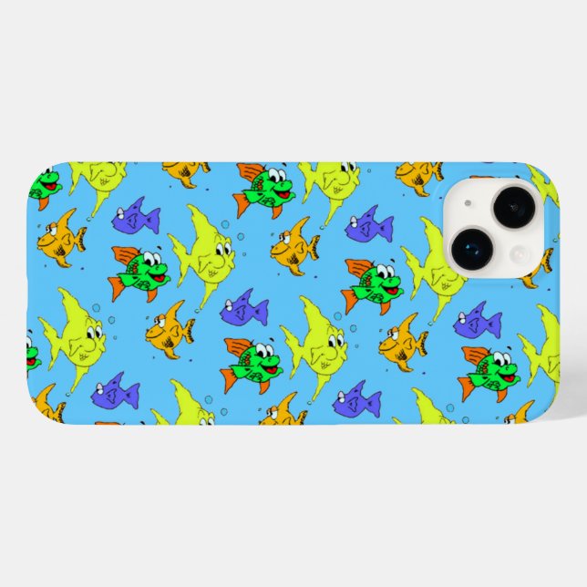 Funda De Case-Mate Para iPhone Pez Feliz (Reverso  (Hotizontal))