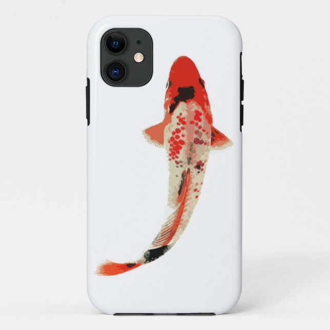 Funda De Case-Mate Para iPhone Pez Koi Rojo, Blanco y Negro (Reverso)