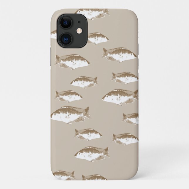 Funda De Case-Mate Para iPhone Pez sepia (Reverso)