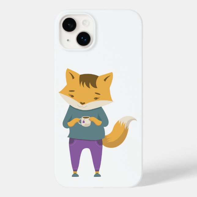 Funda De Case-Mate Para iPhone Pezón lindo con taza de té (Reverso )