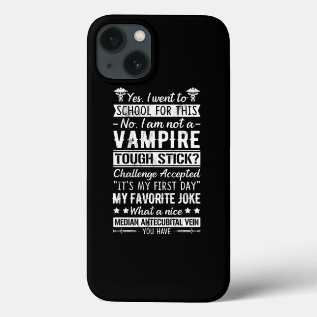 Funda De Case-Mate Para iPhone Phlebotomy S Phlebotomist Vampire  (Reverso)
