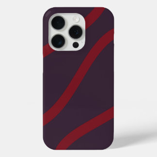 Funda Para iPhone 15 Pro Phone Case – Burgundy Lines on Dark Violet