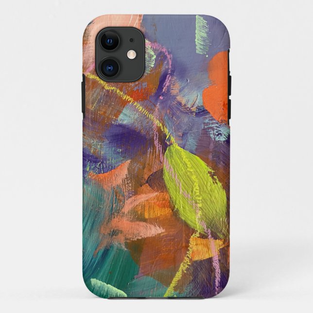 Funda De Case-Mate Para iPhone Phone Case in Wild Garden Design (Reverso)