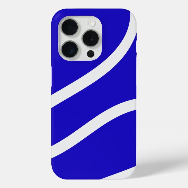 Funda De Case-Mate Para iPhone Phone Case – White Lines on Blue (Reverso )