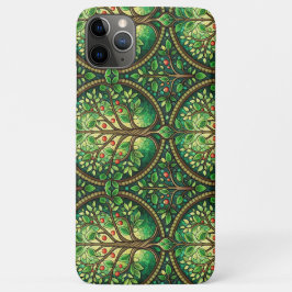 Funda Para iPhone 11 Pro Max Phone case with an intricate green and brown 