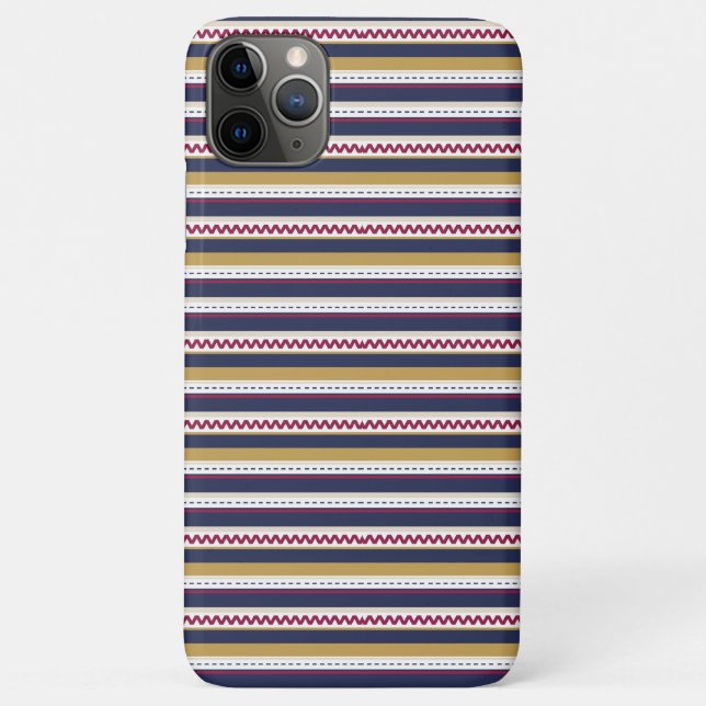 Funda De Case-Mate Para iPhone Phone case with zigzag and striped pattern  (Reverso)