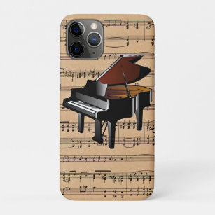 Funda Para iPhone 11 Pro Piano ~ Con Fondo De Música De Hoja