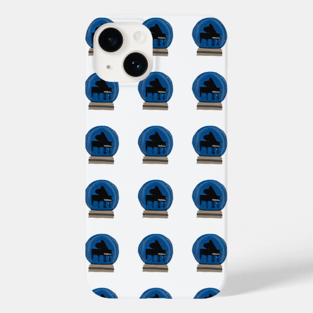 Funda De Case-Mate Para iPhone Piano en un globo de nieve - Papel envuelto (Reverso )