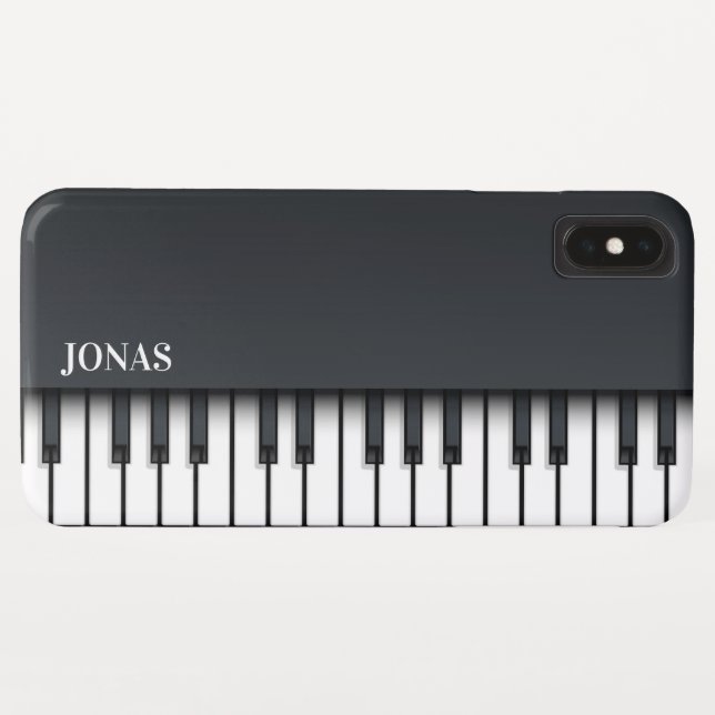 Funda De Case-Mate Para iPhone Piano negro (Reverso (horizontal))