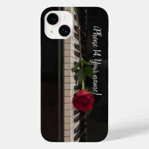 Funda Para iPhone 14 De Case-Mate Piano personalizado con una rosa roja - romántico